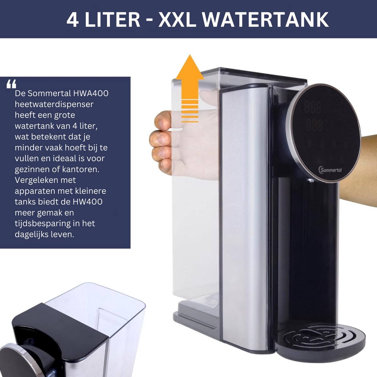 Sommertal HW400 heetwaterdispenser Businessline XXL met 4L tank