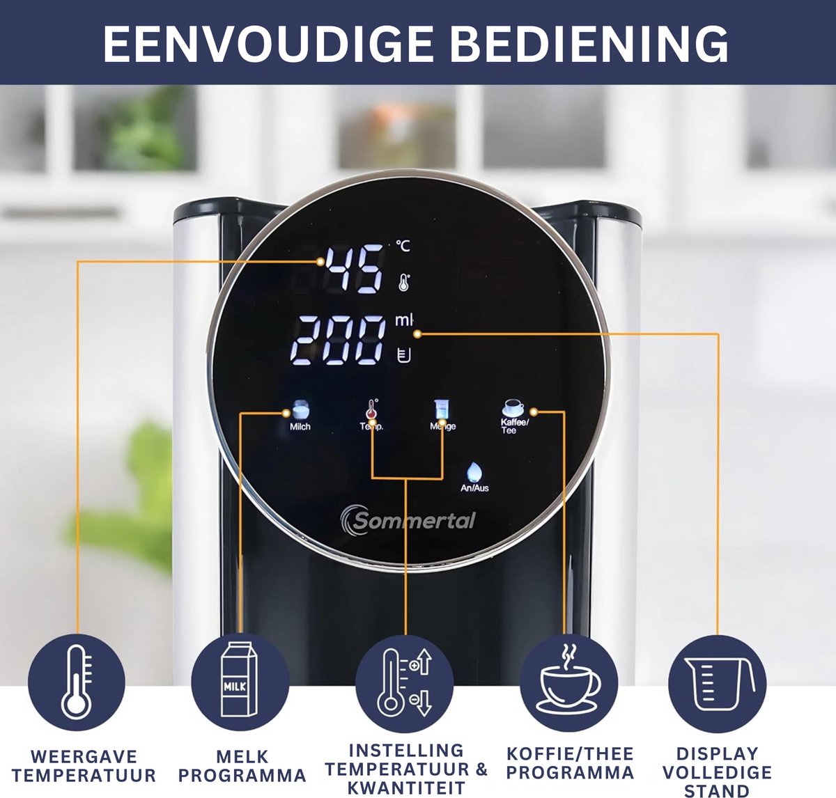 Sommertal HW400 heetwaterdispenser Businessline XXL met 4L tank