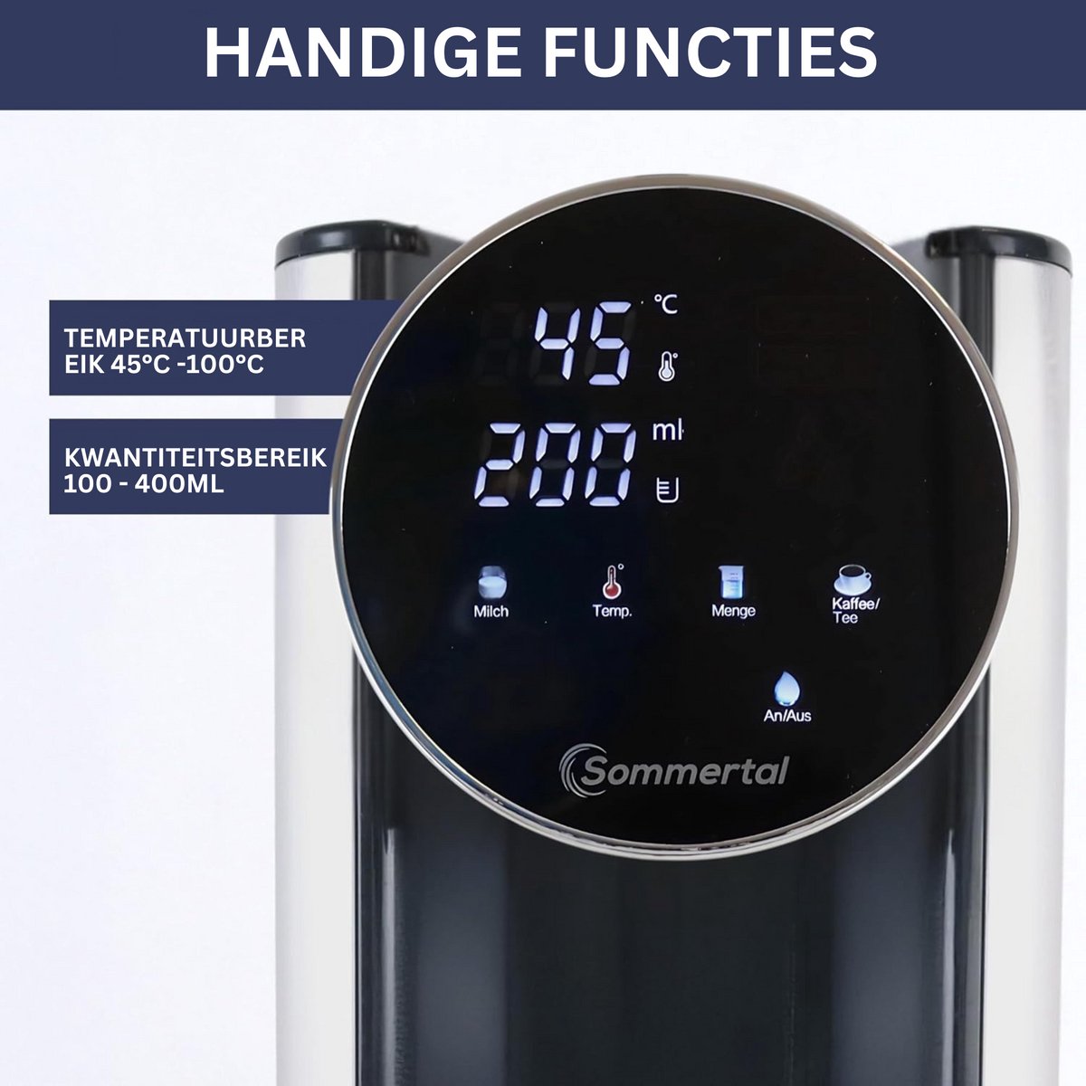 Sommertal HW400 heetwaterdispenser Businessline XXL met 4L tank