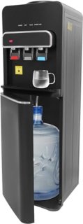 De Staande waterdispenser 5 gallon zwart in één oogopslag