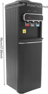 Staande waterdispenser zwart