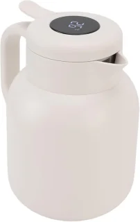 Theepot rvs thermoskan 1500 ml wit