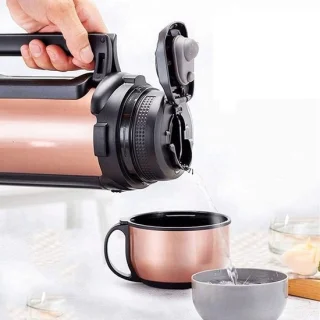 Thermische koffiekaraf met pomp, 1200 ml, zilver
