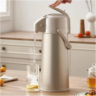Thermofles pompdispenser 2.5 liter zilver