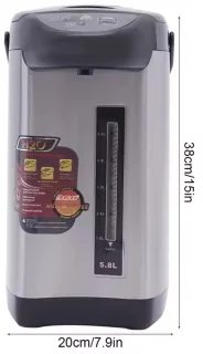 Thermopot Heetwaterdispenser 4L Zwart/Grijs