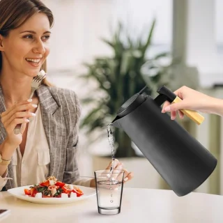 Thermoskan 1000 ml drankdispenser karaf zwart