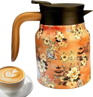 Thermoskan met infuser 1000 ml oranje