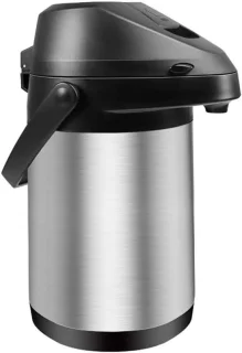 Thermoskan met pomp - 2,5 liter - zilver