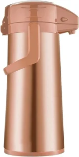 Thermoskan met pomp - 2,5 liter - zilverkleurig