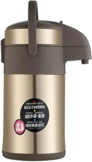 Thermoskan met pomp 4 liter goud
