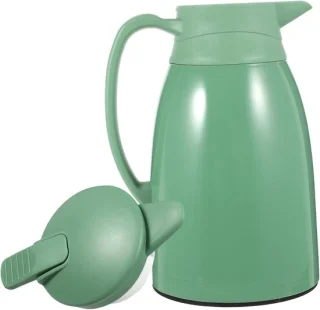 Thermoskan met pomp - groen