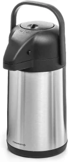 Thermoskan met pomp rvs 19 liter zwart