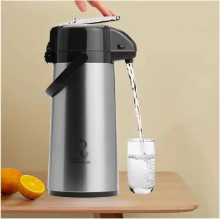 Thermoskan Pomp 2,5 L RVS Zilver