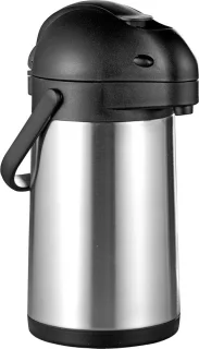 Thermoskan pompdispenser 1900 ml zwart zilver