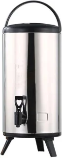 Thermosvat met kraan - warme drankdispenser - 6-12 liter - zilver