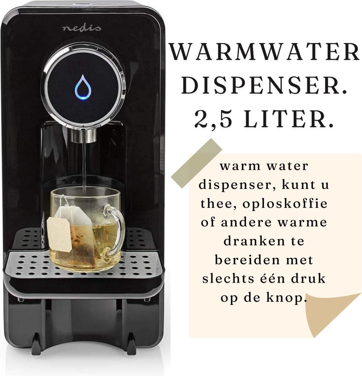 Thuys Instant Waterkoker Heetwaterdispenser 2.5L Vernieuwd Model