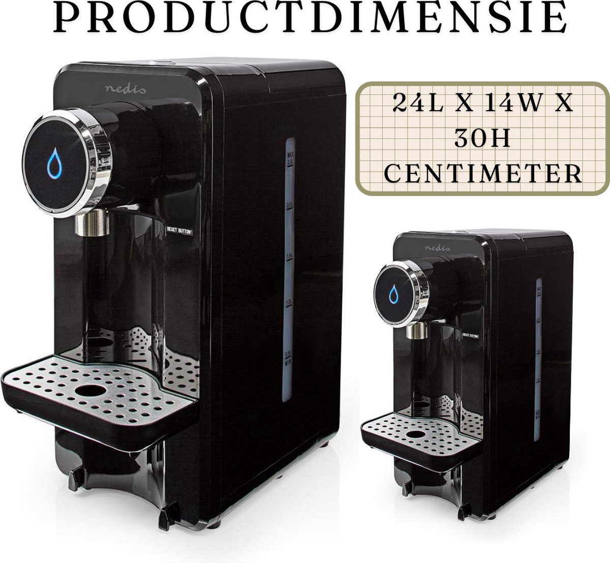 Thuys Instant Waterkoker Heetwaterdispenser 2.5L Vernieuwd Model