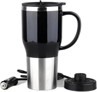 Verwarmde mok - elektrische beker - 450ml - zwart
