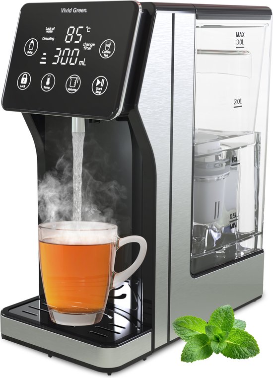 Vivid Green heetwaterdispenser 3L RVS review