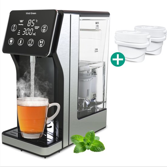 Vivid Green Heetwaterdispenser 3L RVS
