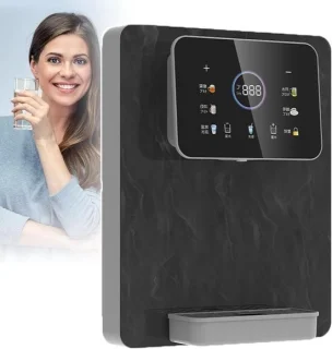 Wand warmwaterdispenser zwart 31x16x40 cm