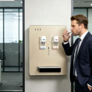 Wandwaterdispenser goud