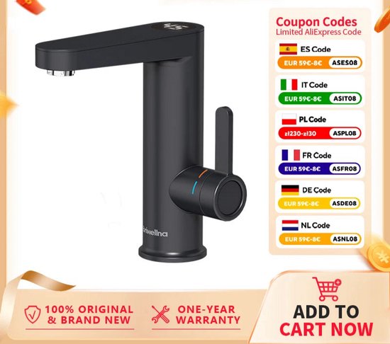 Warm Waterdispenser Digitale Display 220V Mat Zwart review