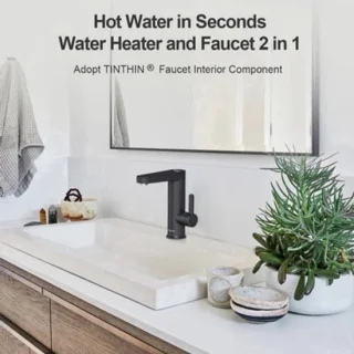 Warm waterdispenser instant waterkoker heet water - mat zwart