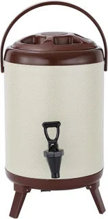 Warme drankdispenser isolatievat urn 75 liter wit bruin