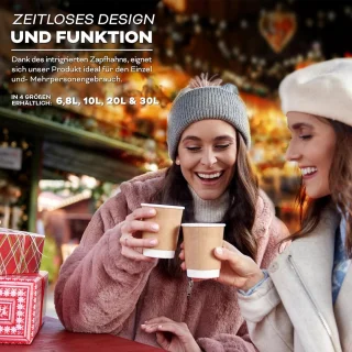 Warme drankendispenser 30 L RVS