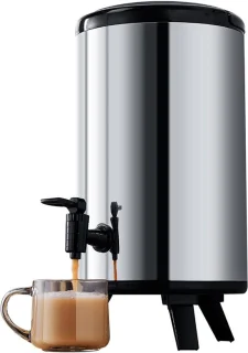 Warme melkdispenser 4l zilver