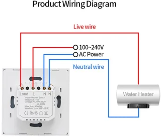 Warmwaterbereider Schakelaar 4000W