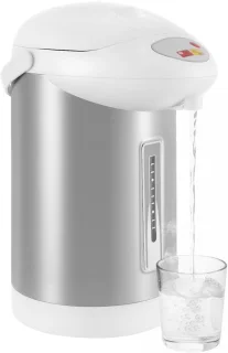 Warmwaterdispenser 3 liter zilver wit