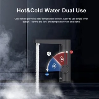 Warmwaterdispenser - Mat zwart