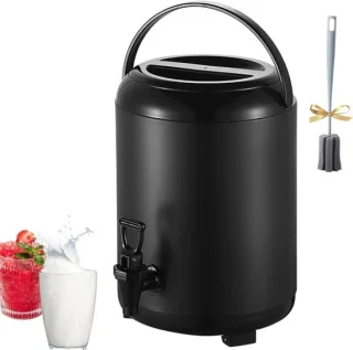 Warmwaterdispenser met kraan 12 liter zwart