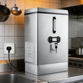 Warmwaterdispenser met kraan 40l rvs