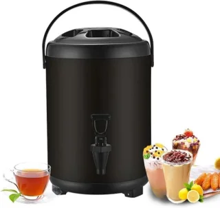 Warmwaterdispenser rvs 12l zwart