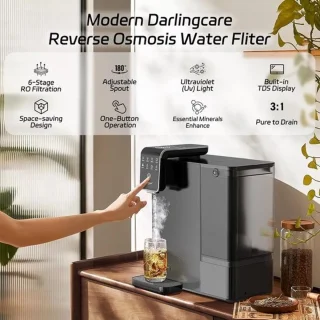 Warmwaterdispenser waterfilter apparaat zwart