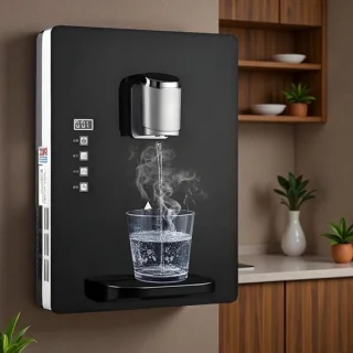 Warmwaterdispenser zilver