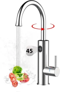 Warmwaterkraan keuken - elektrische boiler - zilver