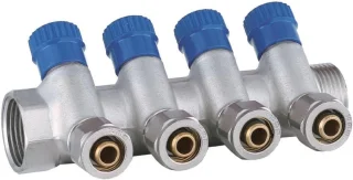 Warmwaterverdeler/drinkwaterverwarmer 1 inch x 16 mm PEX