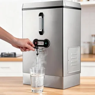 Waterboiler 40 liter zilver