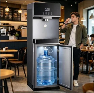 Waterdispenser bodemlading heetwaterkraan grijs