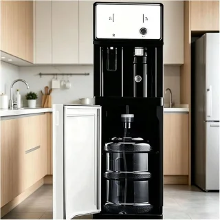 Waterdispenser bodemlading zwart