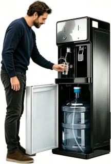 Waterdispenser flessen onderlading