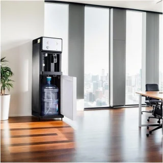 Waterdispenser fontein met bodemlading 103 cm wit
