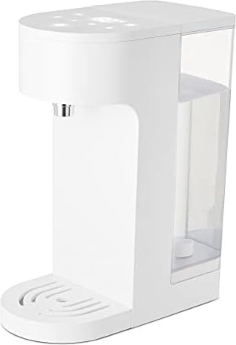 De waterdispenser heet water wit in één oogopslag