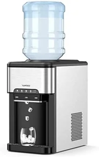 Waterdispenser ijsblokjesmachine - 3 liter - zilver zwart