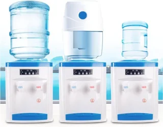 Waterdispenser koud warm - wit blauw