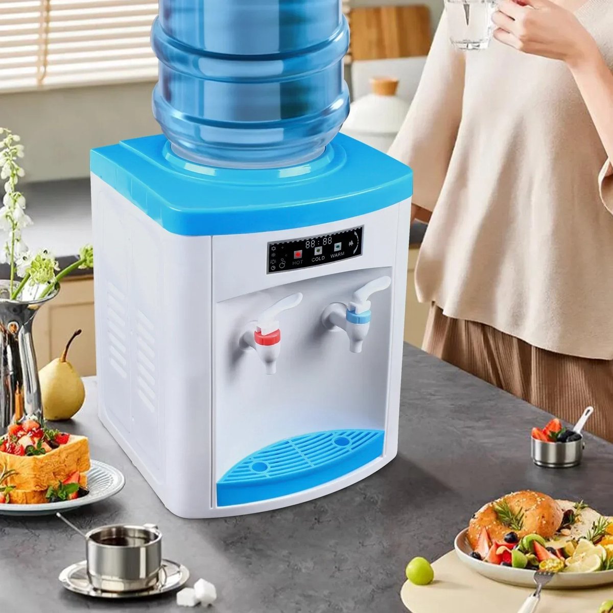 Waterdispenser Koud Water Wit-Blauw